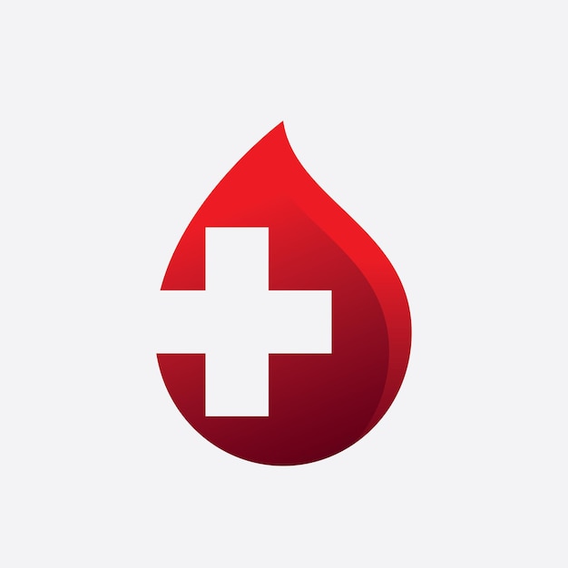 Icono de donantes de sangre, ilustración de vector de logo de sangre