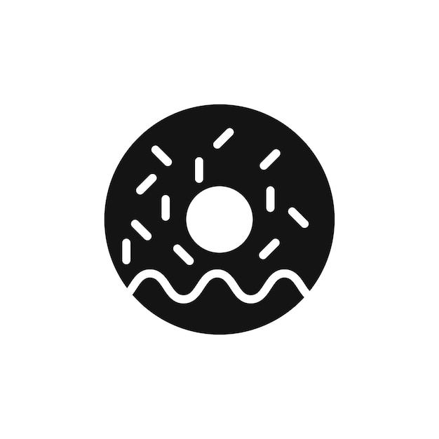 Icono de donut aislado sobre fondo blanco.