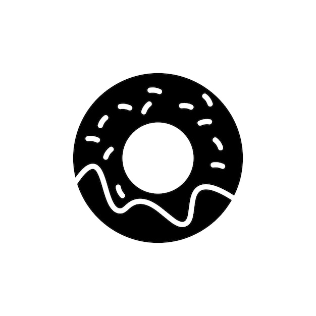 Icono de donut aislado sobre fondo blanco.
