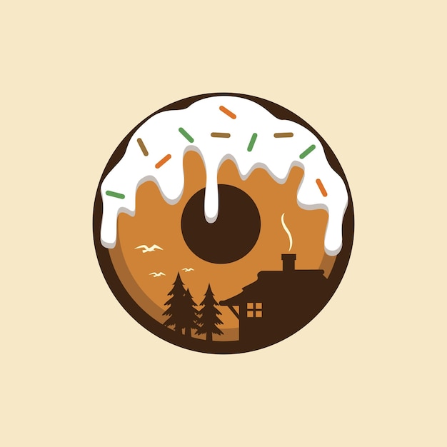 Icono de donut logotipo