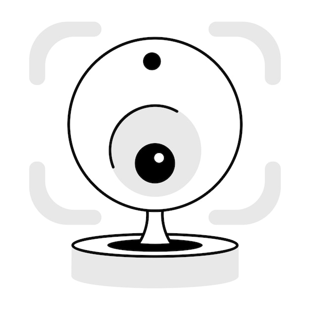 Icono de doodle de cámara web fácil de usar
