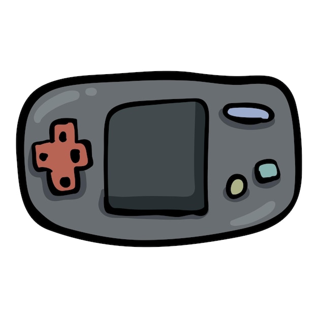 Vector icono de doodle dibujado a mano para el gamepad