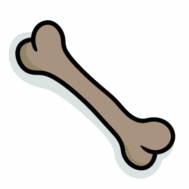 Icono de Doodle dibujado a mano de hueso en un fondo blanco aislado 19