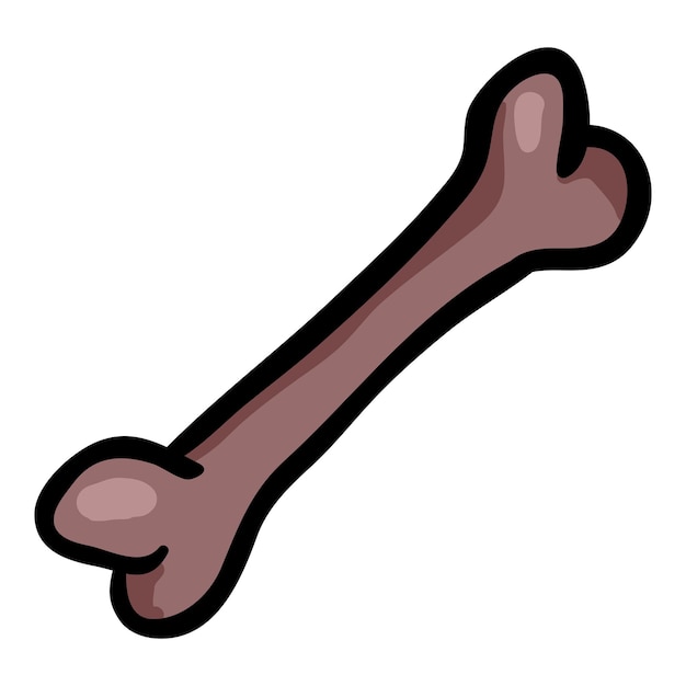 Icono de Doodle dibujado a mano con hueso