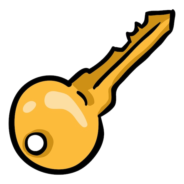 El icono de Doodle dibujado a mano de la llave