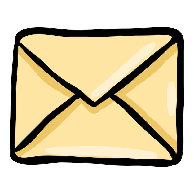 Icono de Doodle dibujado a mano del mensaje