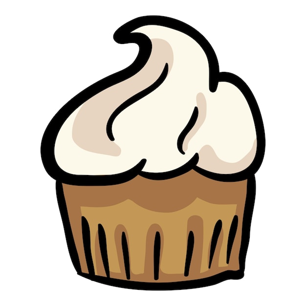 El icono de Doodle dibujado a mano del pastel