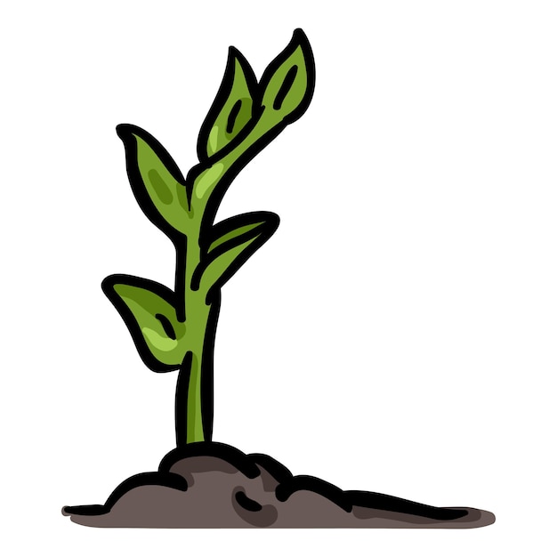 Icono de Doodle dibujado a mano de Sprout