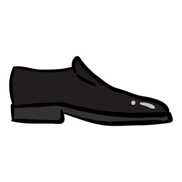 Icono de doodle dibujado a mano de zapatos clásicos