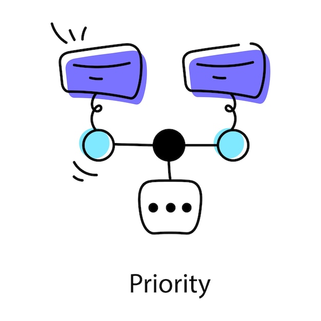 Icono de Doodle de flujo de trabajo creativo