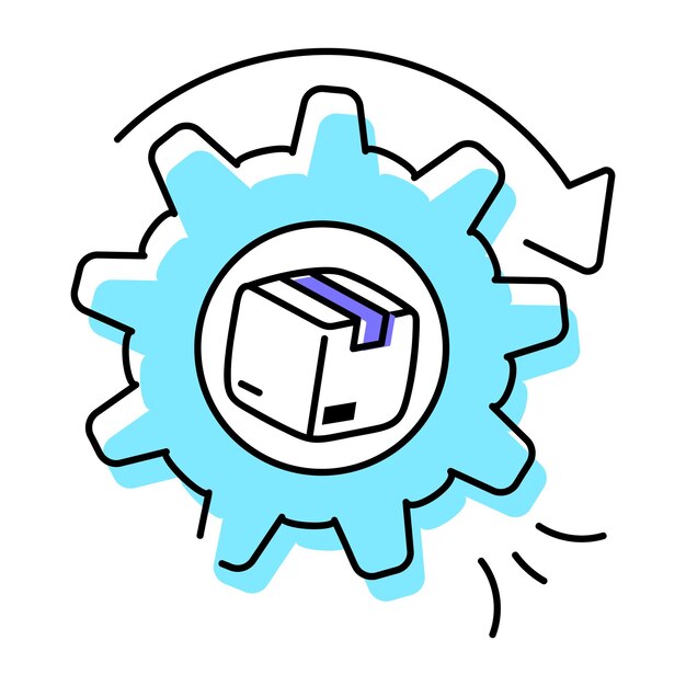 El icono de Doodle de Gestión de la Cadena de Suministro