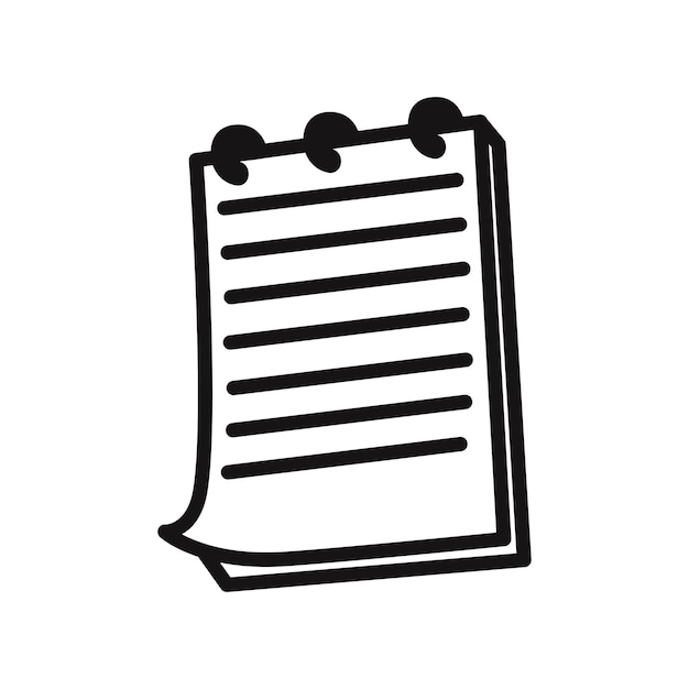El icono de Doodle Notepad dibujado a mano con un bolígrafo de tinta