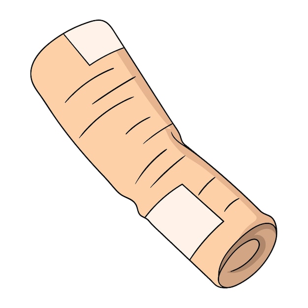 Icono de doodle de un periódico enrollado
