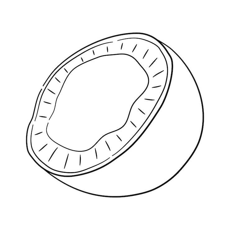 Vector icono de doodlestyle con un boceto negro dibujado a mano de una ilustración vectorial de berenjena