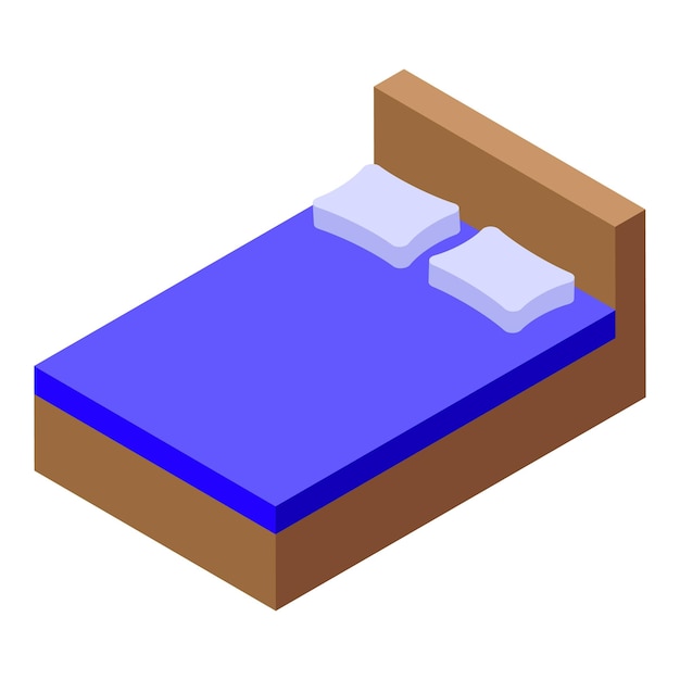 Icono de dormitorio Isométrico de icono de vector de dormitorio para diseño web aislado sobre fondo blanco