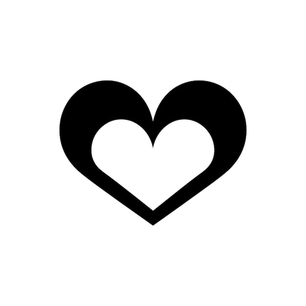 El icono de dos corazones Ilustración vectorial simple