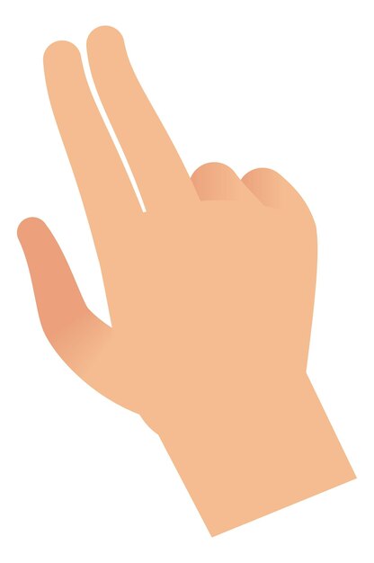 Icono de dos dedos Gesto de mano de conteo de números