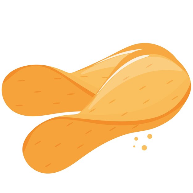 icono de dos rebanadas de patatas fritas con migas para varios diseños