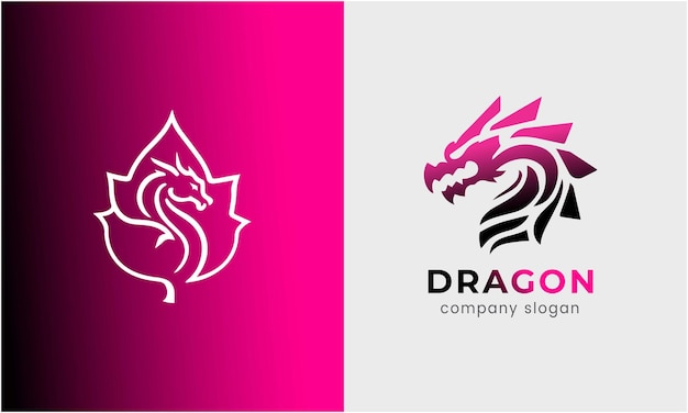 Icono del dragón muestra del logotipo de la icona del dragón ilustración moderna resumen