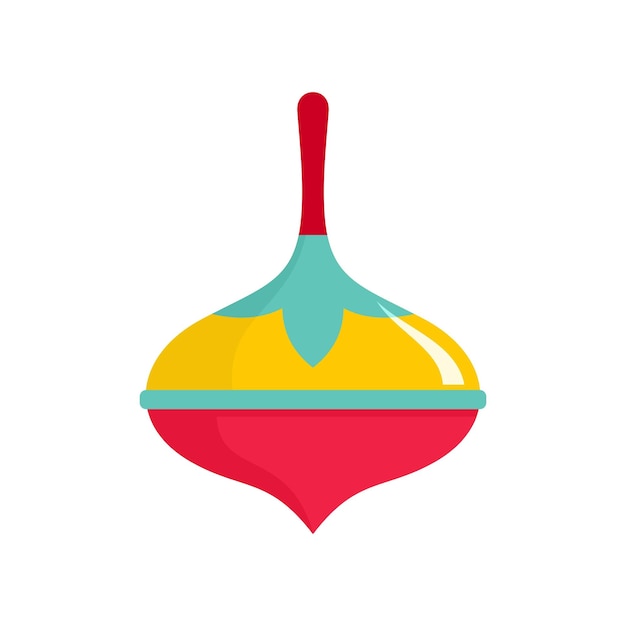 Icono de dreidel colorido Ilustración plana de icono de vector de dreidel colorido para diseño web