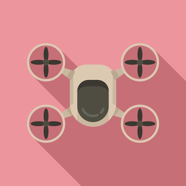 Icono de drone de entrega Ilustración plana del icono de vector de drone de entrega para diseño web