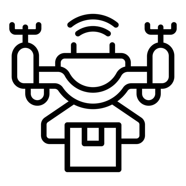 Icono de Drone Esquema Icono de vector de Drone para diseño web aislado sobre fondo blanco