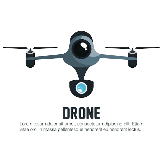 icono de drone gris y negro