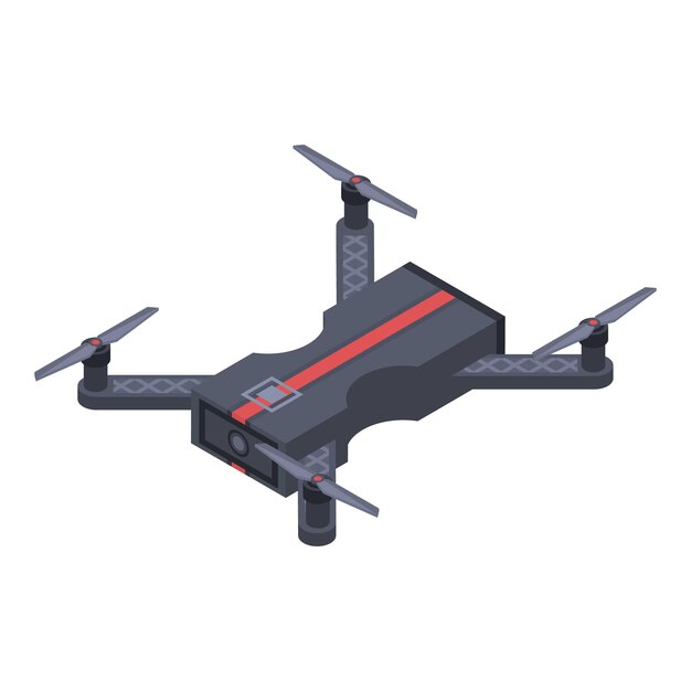 Icono de drone inteligente Isométrico del icono de vector de drone inteligente para diseño web aislado sobre fondo blanco