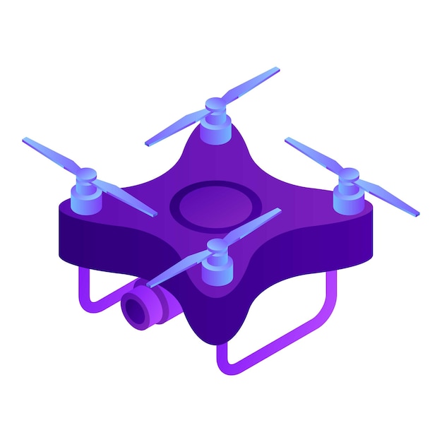 Vector icono de drone isométrico del icono de vector de drone para diseño web aislado sobre fondo blanco