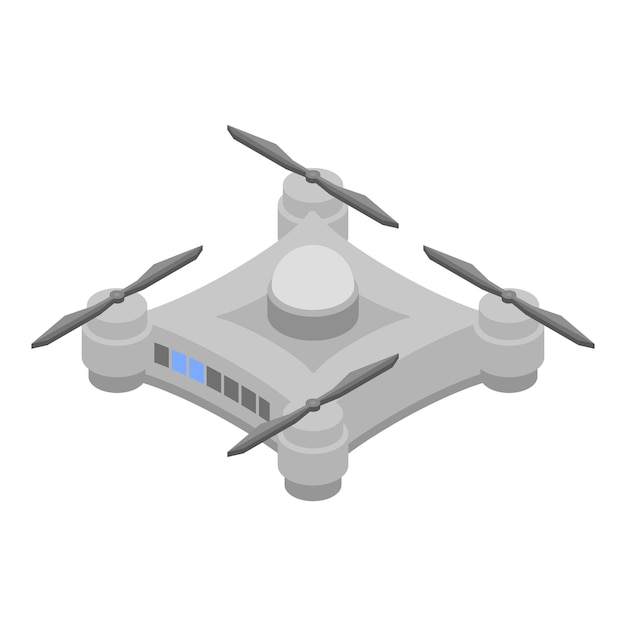Icono de drone de juguete Isométrico de icono de vector de drone de juguete para diseño web aislado sobre fondo blanco