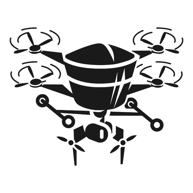Icono de drone meteorológico Ilustración simple del icono de vector de drone meteorológico para diseño web aislado sobre fondo blanco