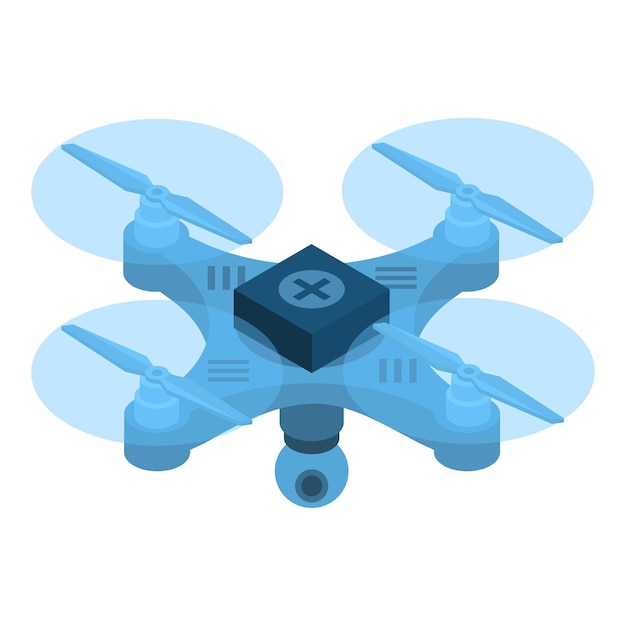 Icono de drone de primeros auxilios Isométrico del icono de vector de drone de primeros auxilios para diseño web aislado sobre fondo blanco