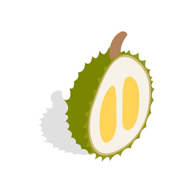 Icono de durian en estilo isométrico 3d sobre un fondo blanco