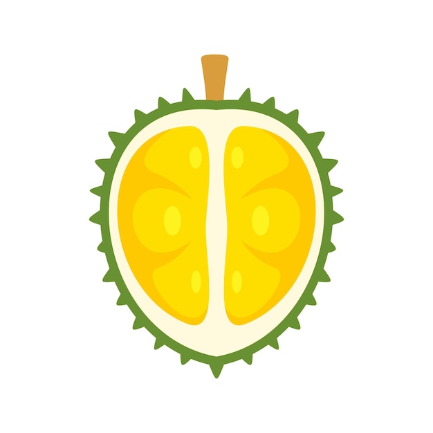 Ícono de durian Ilustración plana del ícono vectorial de durian para el diseño web