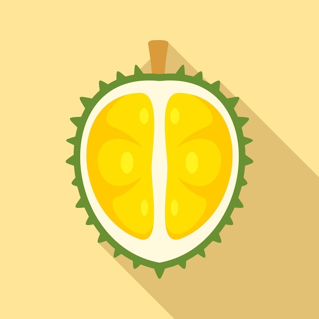 Ícono de durian Ilustración plana del ícono vectorial de durian para el diseño web