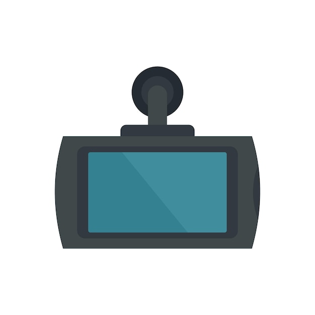 Icono de dvr de coche inteligente Ilustración plana del icono de vector de dvr de coche inteligente aislado sobre fondo blanco