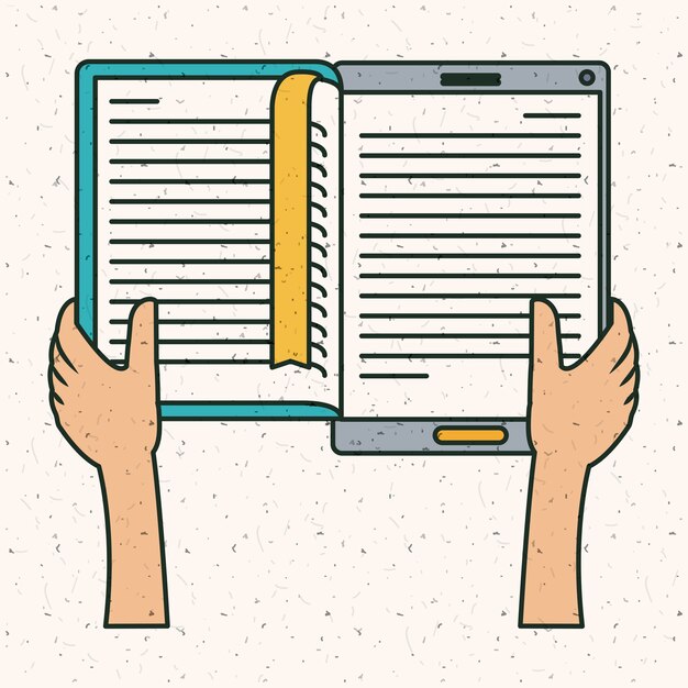 Icono de Ebook y tableta