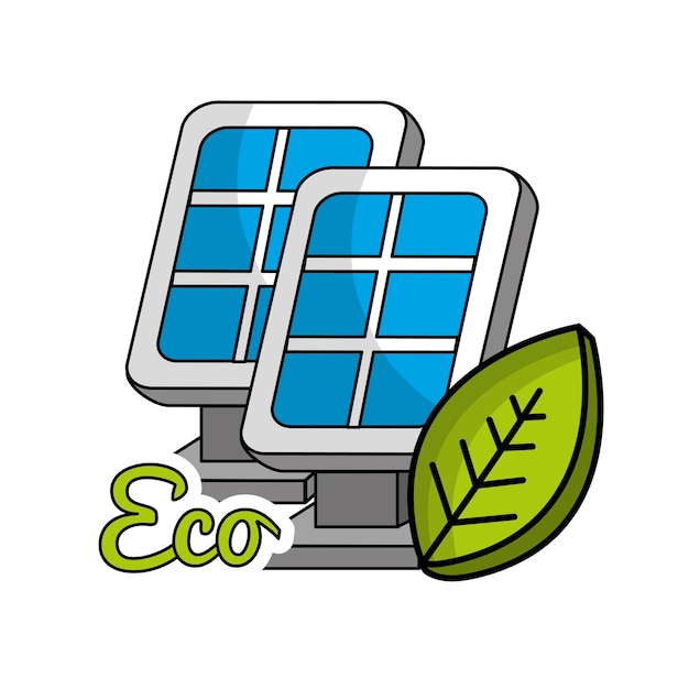 icono de eco de energía solar