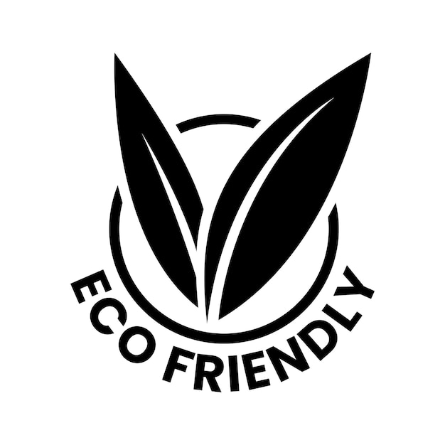 Vector icono ecológico negro con hojas en forma de v 10 sobre fondo blanco