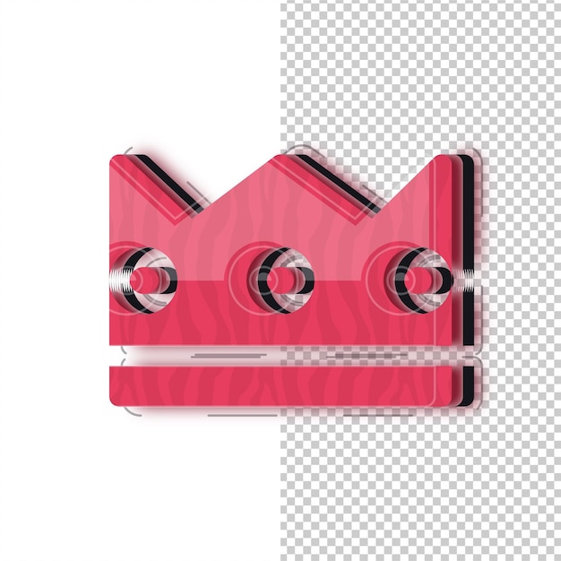 Icono de ecualizador de efecto de vidrio rojo 3D con fondo editable