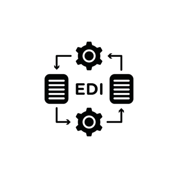 Ícono de EDI Ilustración de línea delgada plana vectorial
