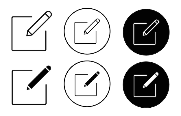 Icono de edición Icono de contorno plano