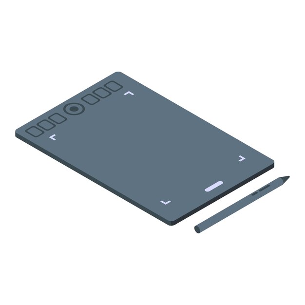 Icono de edición de video de tableta vector isométrico Editor de películas Clip media