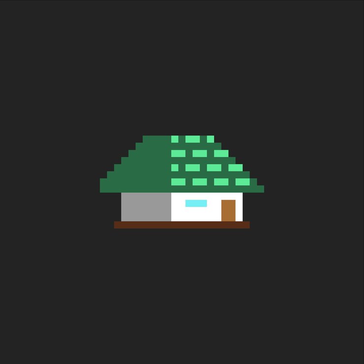 Vector icono de edificio de arte de píxeles