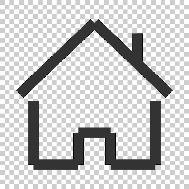 Icono de edificio de casa en estilo plano Ilustración vectorial de apartamento de casa en fondo aislado Concepto de negocio de vivienda de casa