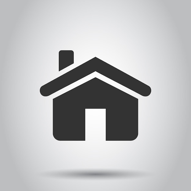 Icono de edificio de casa en estilo plano Ilustración vectorial de apartamento de casa en fondo blanco Concepto de negocio de vivienda de casa