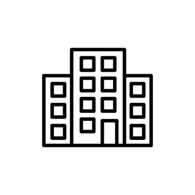 Ícono de edificio Colección de conjuntos de relleno plano