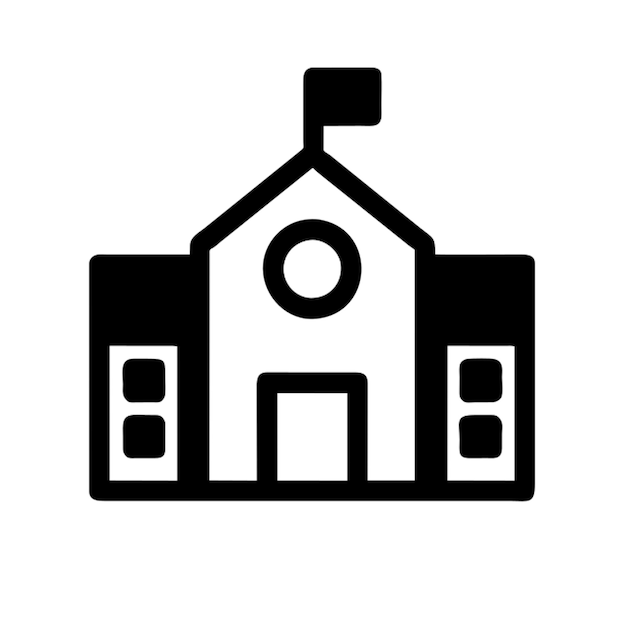icono del edificio de la escuela