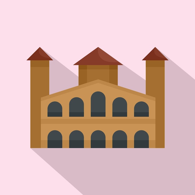 Icono de edificio histórico Ilustración plana del icono de vector de edificio histórico para diseño web