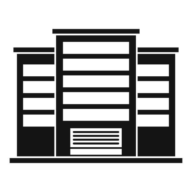 Icono de edificio industrial ilustración simple del icono vectorial de edificio industrial para la web